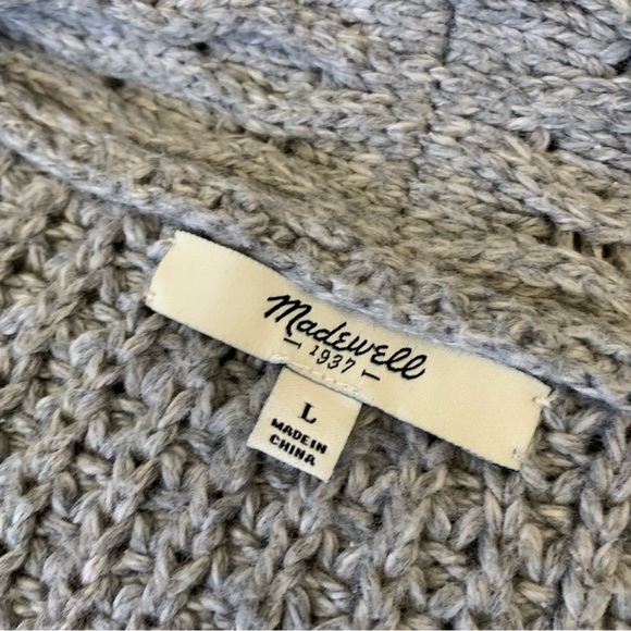Madewell Gray Shawl Collar Cardigan Sweater - Picture 7 of 11